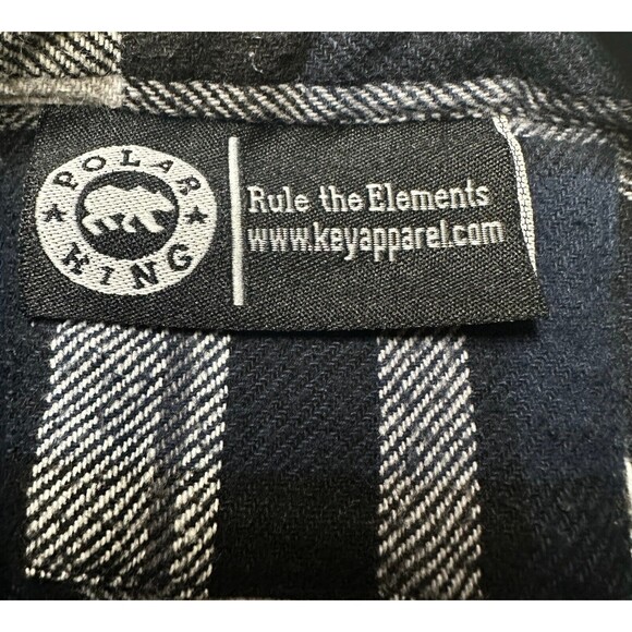 Polar King Heavyweight Flannel Mens 2XLR Shacket Snaps Plaid Outdoors‎ No Lining - Picture 4 of 9